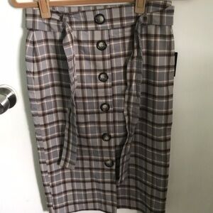 Jules & Leopold plaid skirt